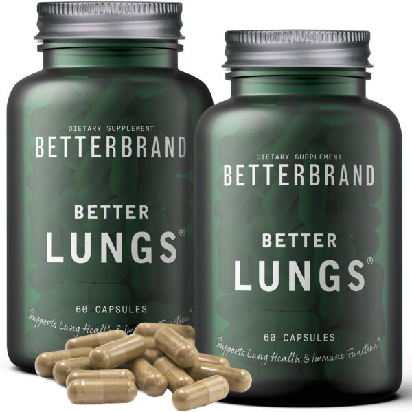 Betterbrand BetterLungs Daily Respiratory Health Supplement (60 Capsules) | with Mullein Leaf for Lung Health, Allergy, Sinus, and Mucus Relief - Image 11