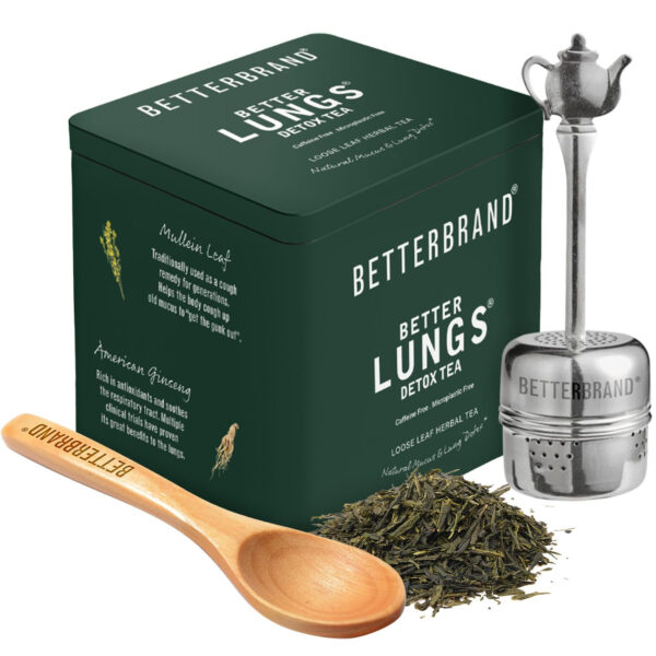 Betterbrand BetterLungs Caffeine Free Tea for Lung Cleanse, Congestion Relief, Mucus Detox - 15 Herbal Tea Bags with Mullein Leaf - Image 11