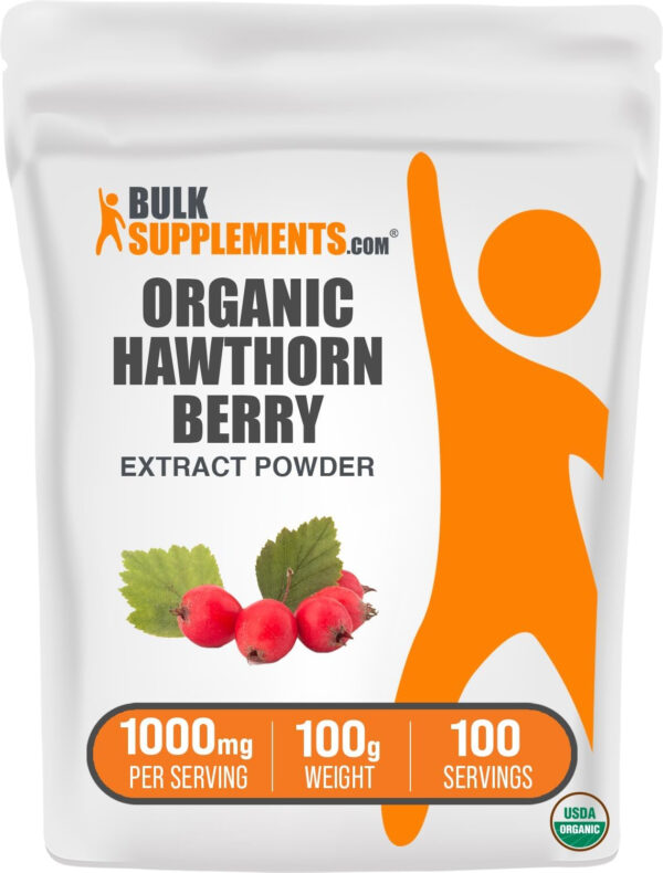 Hawthorn Berry Extract Powder, Organic 250g by BulkSupplements.com - Image 9