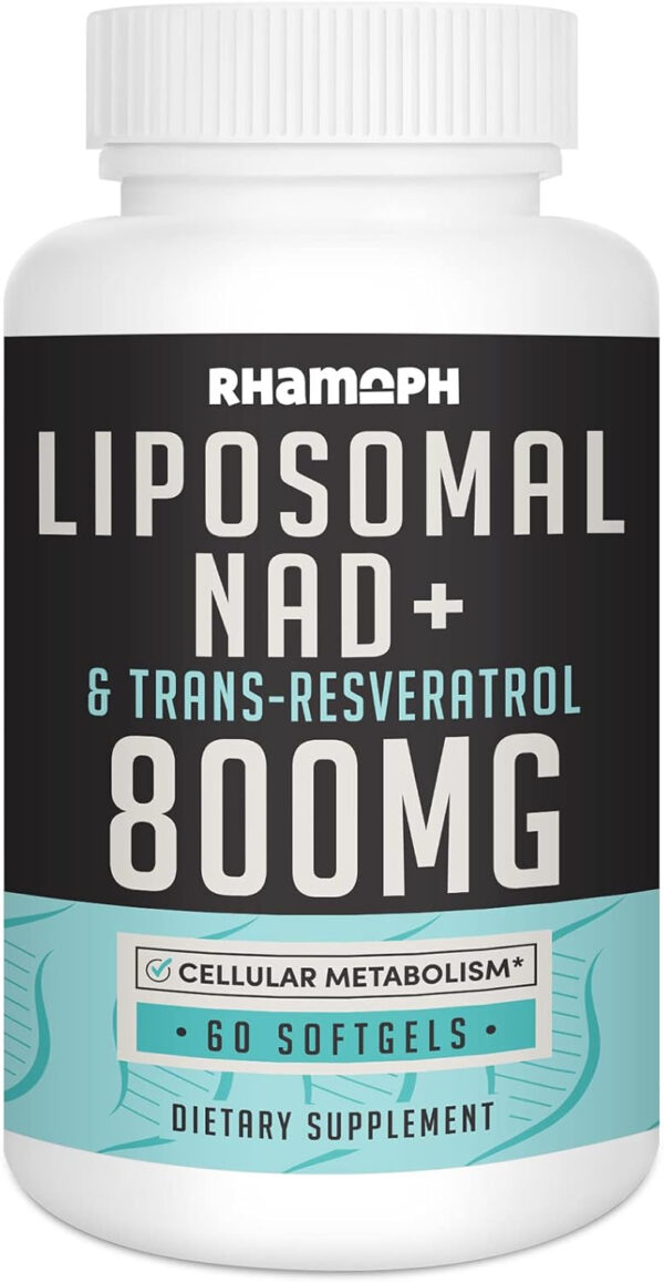 Liposomal NAD+ 800 mg with Trans-Resveratrol 300 mg, Max Absorption - 120 Softgels - Image 8