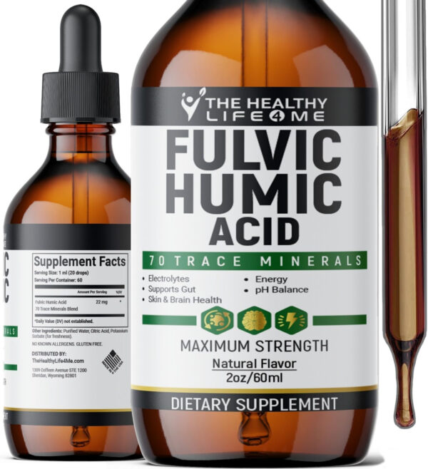 Liquid Fulvic Acid + Humic + Trace Minerals | Keto Supplement | pH Balance