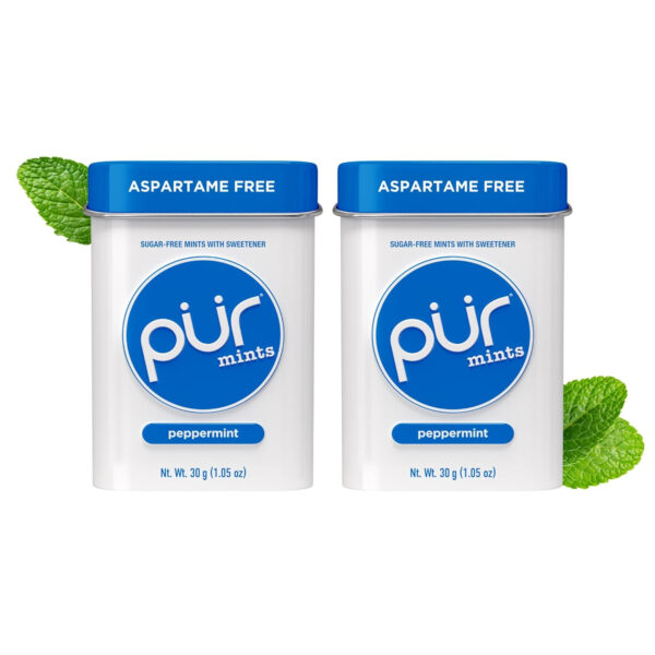 Xylitol Mints | PUR Natural Spearmint Flavored Sugar Free Mints 30 Pieces (Pack of 2) - Image 28