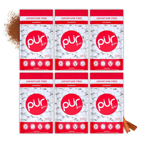 Xylitol Gum | PUR Aspartame Free Natural Spearmint, 55 Pieces - Image 8