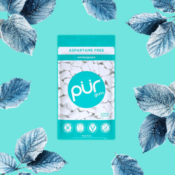 Xylitol Gum | PUR Aspartame Free Natural Spearmint, 55 Pieces - Image 46