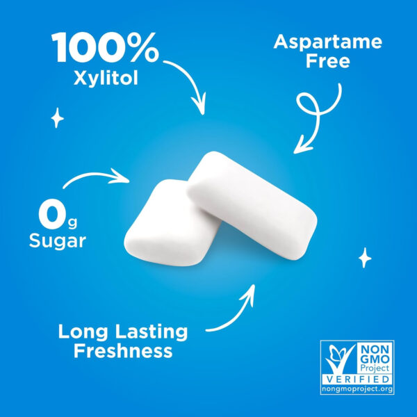 Xylitol Gum | PUR Aspartame Free Natural Spearmint, 55 Pieces - Image 74