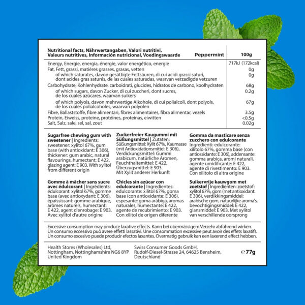 Xylitol Gum | PUR Aspartame Free Natural Spearmint, 55 Pieces - Image 102