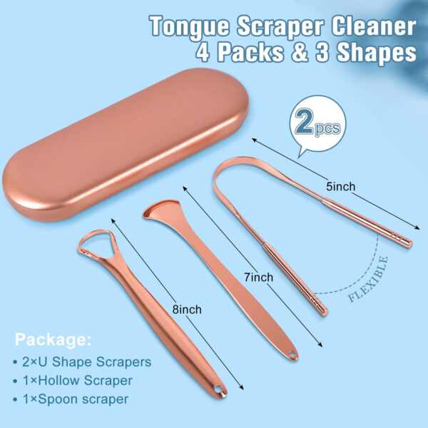 Copper Tongue Scraper with Case, Medical Grade by MORGLES - Image 3