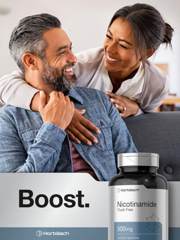 Nicotinamide 500mg by Horbäach | 180 Capsules | Non-GMO, Gluten Free - Image 7